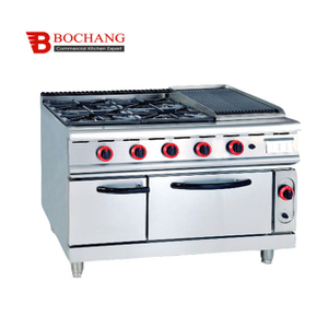 Gas Range with 4-Burner &Lava Rock Grill&Oven（BGF-999A）