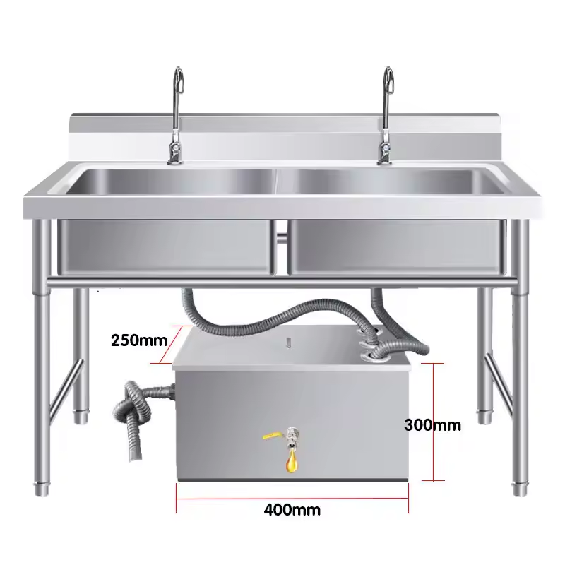Kitchen using portable stainless steel grease trap for water and oil separator FOB Reference Price