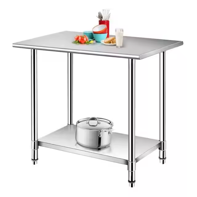 RUITAI Workbench Hotel restaurant kitchen industrial adjustable commercial service bakery worktable stainless steel work table