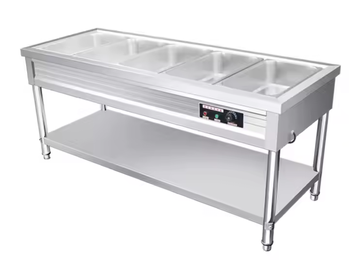 Best sale food warmer display restaurant stainless-steel bain marie food warmer with glass
