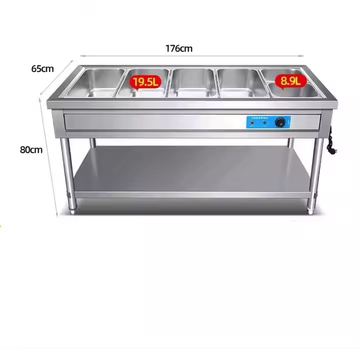 RUITAI Catering Equipment Commercial Stainless Steel Electric Food Warmer Bain Marie Buffet Catering Equipment
