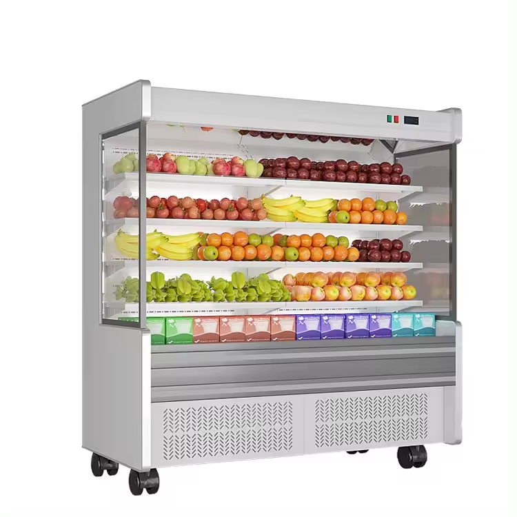 RUITAI Energy Saving Supermarket Vegetable Display Freezer Fruit Standing Freezer for Commercial Used Fridge